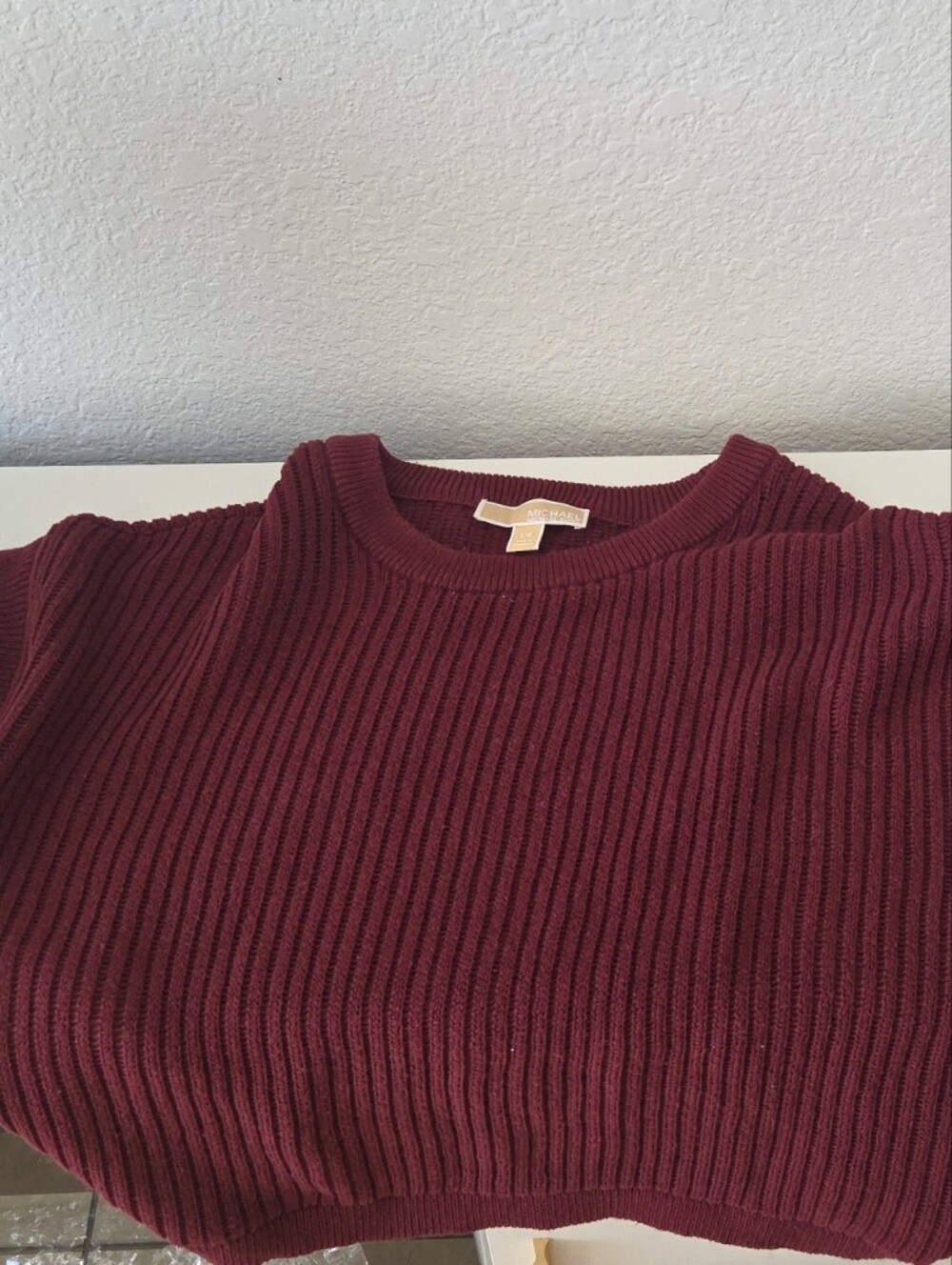 Michael Kors Ribbed Crewneck Sweater - Wine